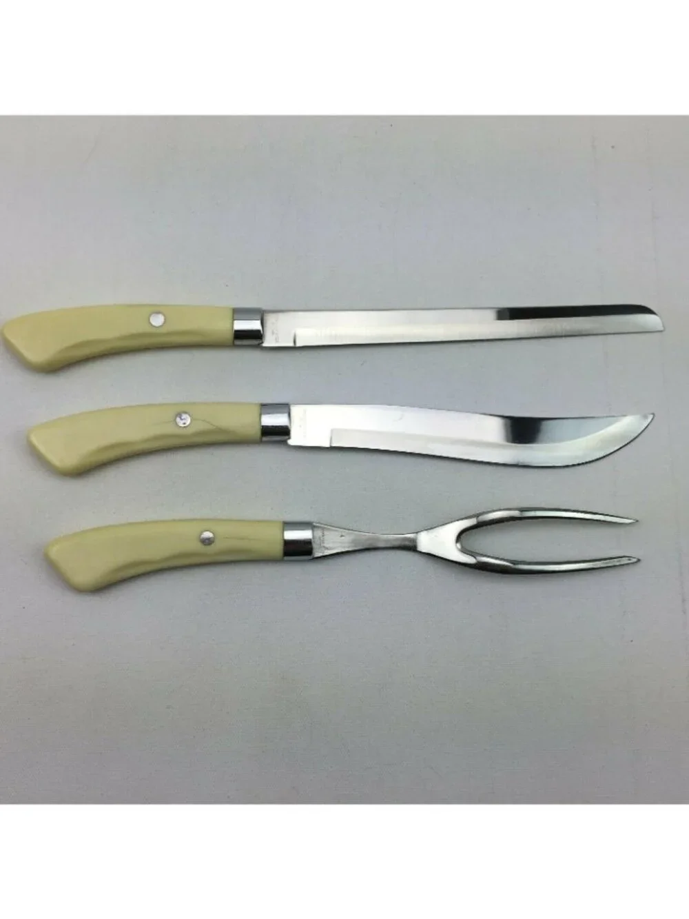 Vintage Crown Awards Gourmet Hand-Forged Micro Honed 3 piece Carving Set in Box
